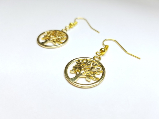 Preview: Baum Ohrringe goldfarben